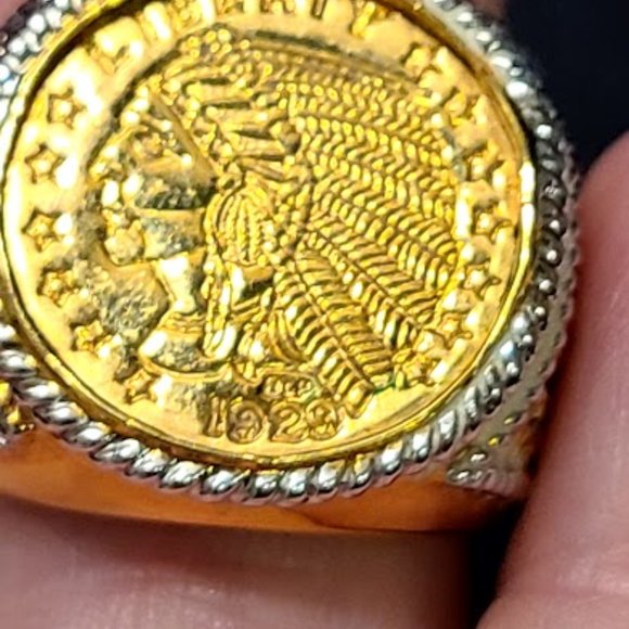 Men's Indian head Ring - Picture 2 of 5